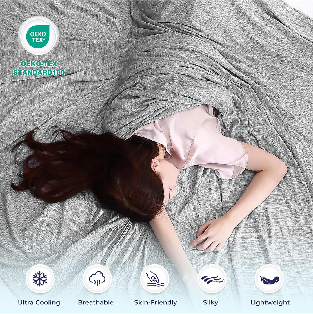 Luxear Selbstkühlende Decke, Arc-Chill Q-Max 0,5 Kühldecke, 2 in 1 Doppelseitige Dünne Sommerdecke B