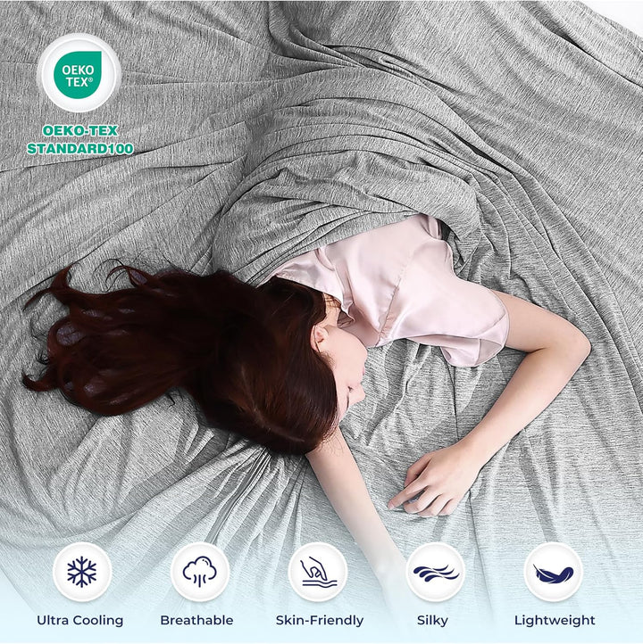 Luxear Selbstkühlende Decke, Arc-Chill Q-Max 0,5 Kühldecke, 2 in 1 Doppelseitige Dünne Sommerdecke B