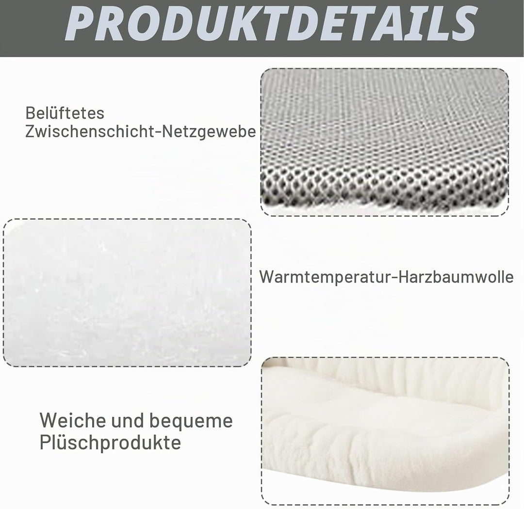 Cordless Katzen Hängematte, Katzen Fensterliege mit Saugnäpfen &amp; Abnehmbarem Doppelseitiges Stoffpol