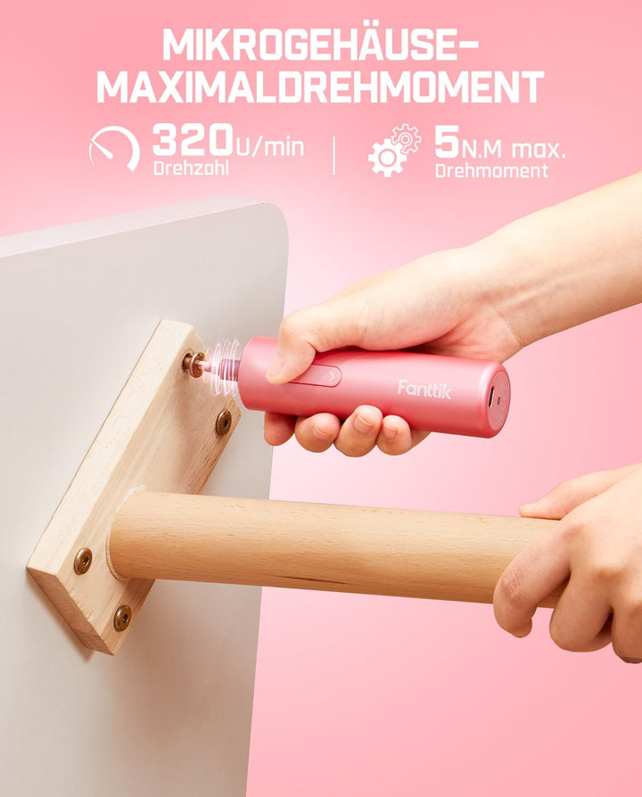 Fanttik NEX S1 Capsule 3,7V Akkuschrauber, 5Nm Max Akku Schraubendreher, 320 Umdrehungen, S2 Magnetb