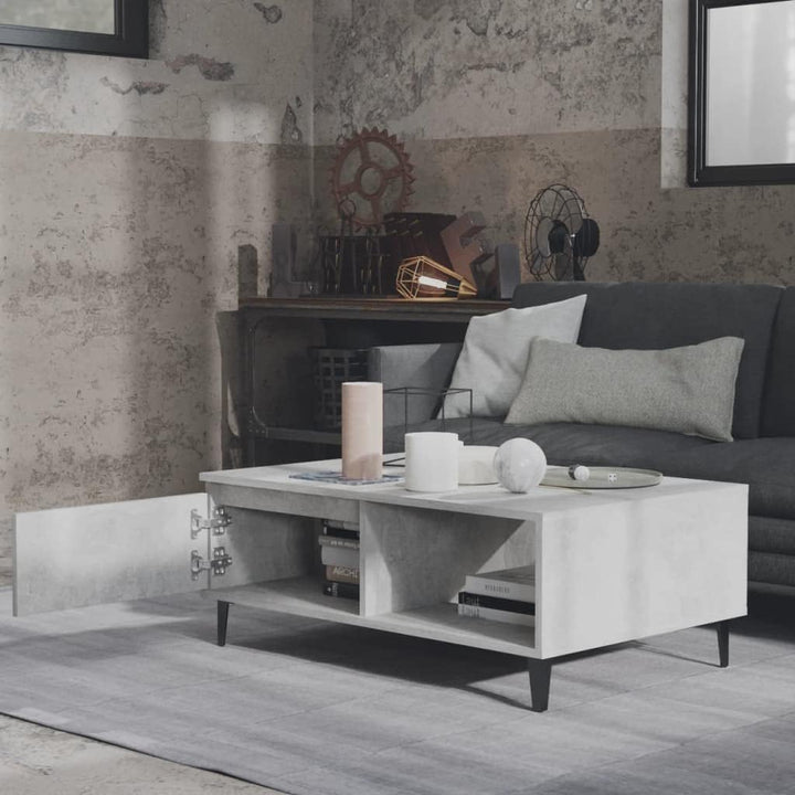 FIRBNUS Couchtische mit Offenes Fach Side Table Beistelltisch Holz Wohnzimmertisch Modern Design Tis