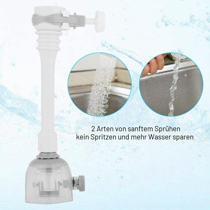 Wasserhahn-Verlängerung, verstellbar, spritzwassergeschützt, drehbar, für die Küche, Wasserspar-Düse