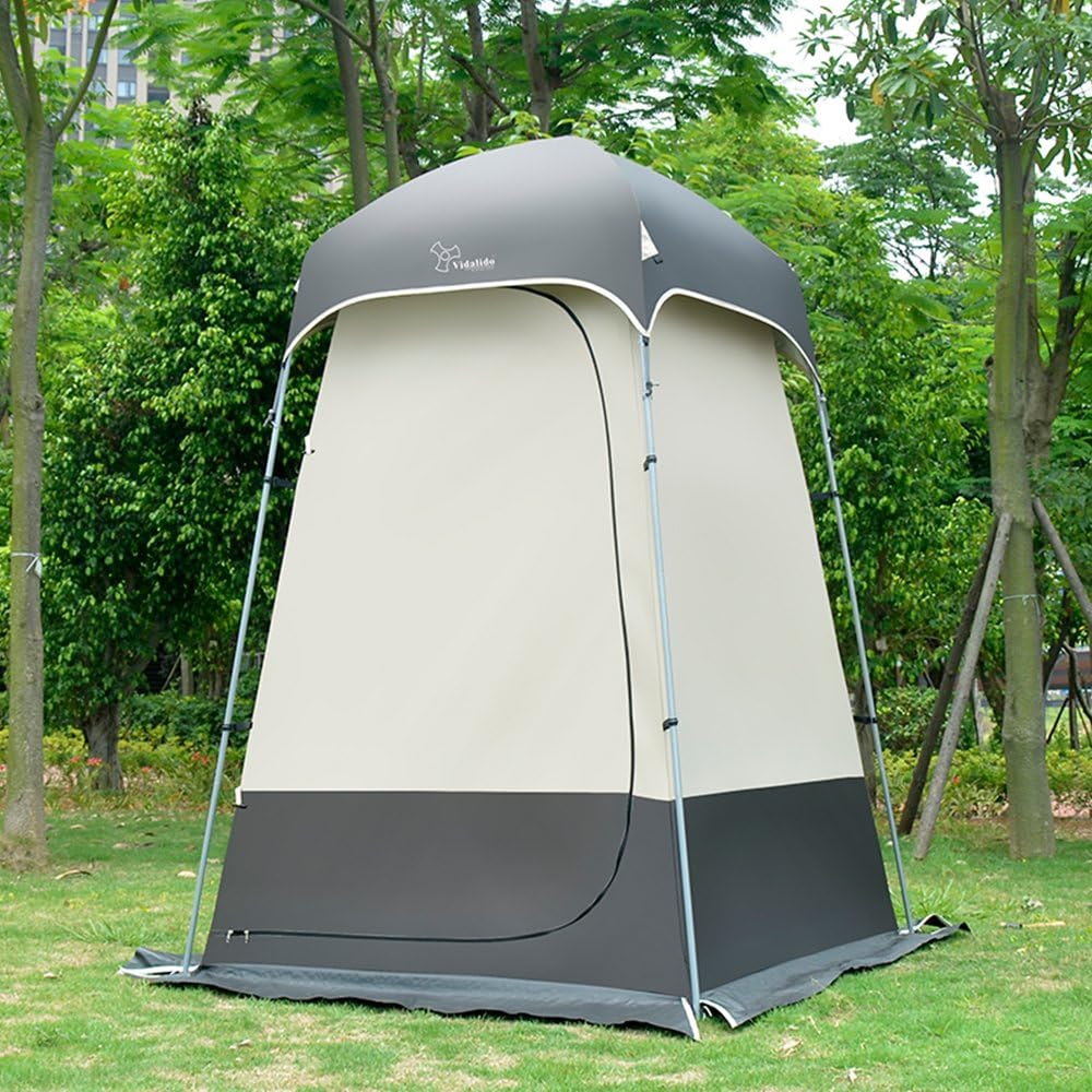 Outdoor-Duschzelt, Umkleidekabine, Privatsphäre, tragbar, Camping-Unterstände gray, gray