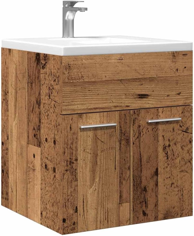 vidaXL Waschbeckenschrank Altholz-Optik 41x38,5x46 Holzwerkstoff Altholz 41 x 38.5 x 46 cm, Altholz
