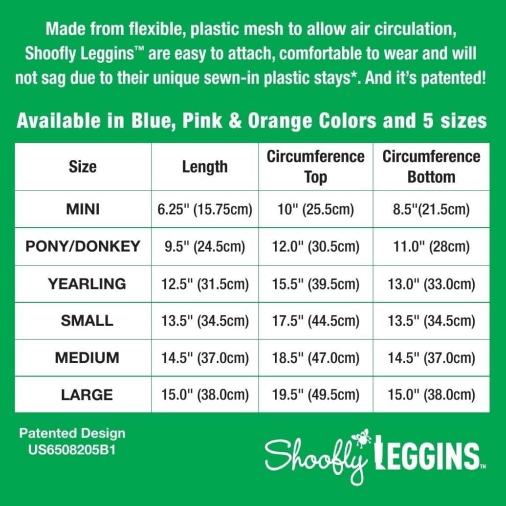 Shoofly Pferde-Leggins, patentierte locker sitzende Fliegenstiefel, verhindern Fliegenbisse, reduzie