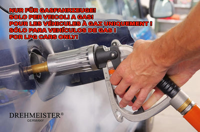 Drehmeister LPG Adapter Set M10 lang - für Gasfahrzeuge - Tankadapter mit Etui - Alle Europa Autogas