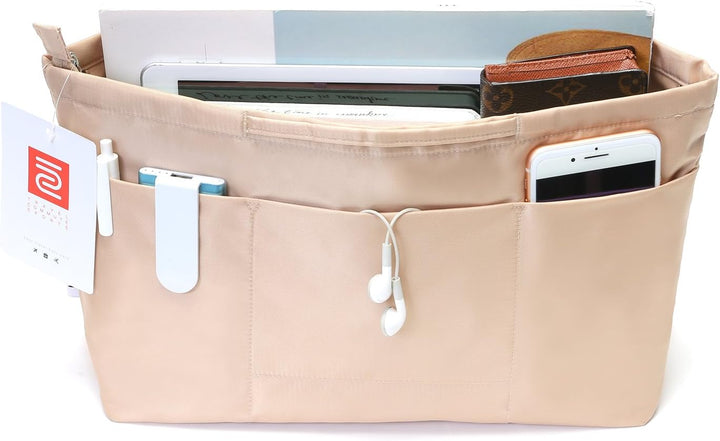 iN Taschen-Organizer-Einsatz mit Reissverschluss, Nylon-Stoff-Aufbewahrungstasche mit Griffen, für D