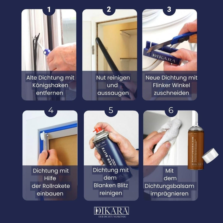 Fensterdichtung Weiss 25m - 5mm Nutbreite / 12mm Falz aus TPE hochwertige Gummidichtung Holzfensterd