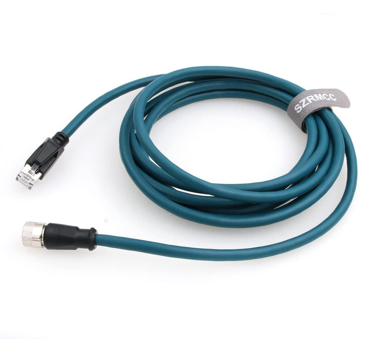 SZRMCC M12 X-Code 8 Pin Buchse auf RJ45 Ethernet Sensor Kabel Cat 7e Hochflexibel Wasserdicht Netzwe
