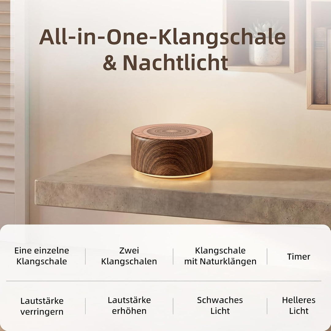 Kipcush Tibetische Meditationsschalen-Klangmaschine – 7 Klangschalen in verschiedenen Grössen für Yo