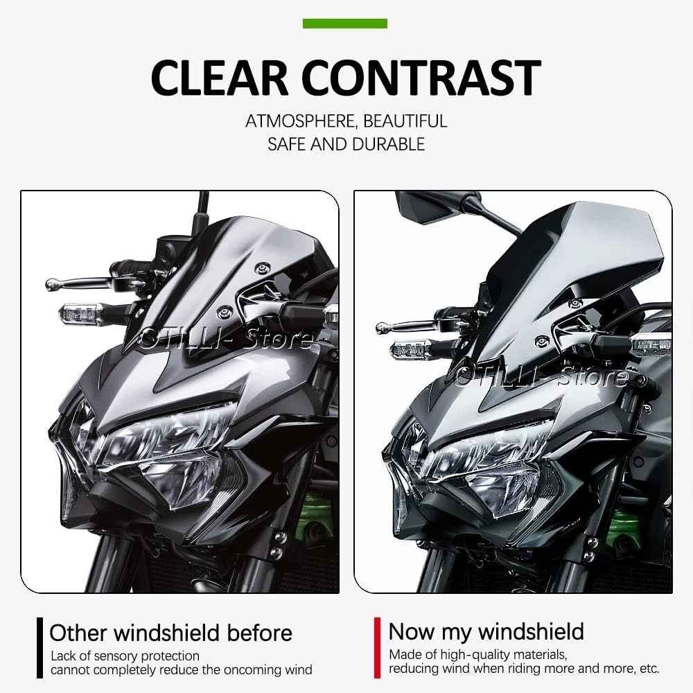 Motorrad-Zubehör für Kawasaki Z900 Z650 Windschutzscheiben-Windschutzscheiben-Luft-Windabweiser 2020