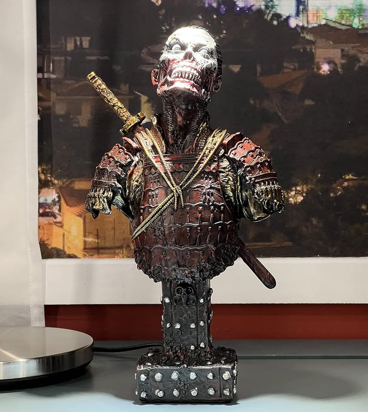 LOOYAR Resin Undead Japanische Samurai Zombie Büste Statue Skulptur Ornament Figur Handwerk für Zuha
