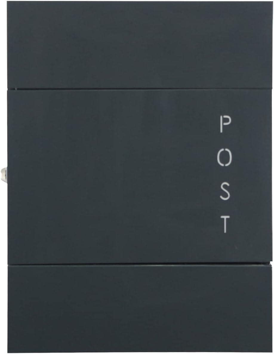 Wandbriefkasten Safepost 11-9 anthrazit-grau (RAL 7016) Aufputz-Briefkasten modern