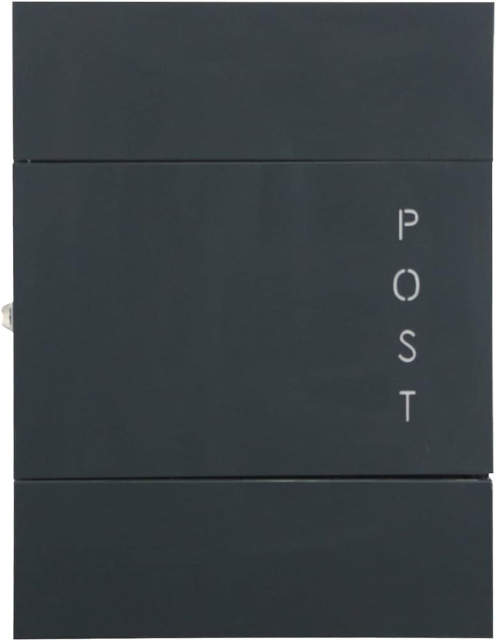 Wandbriefkasten Safepost 11-9 anthrazit-grau (RAL 7016) Aufputz-Briefkasten modern