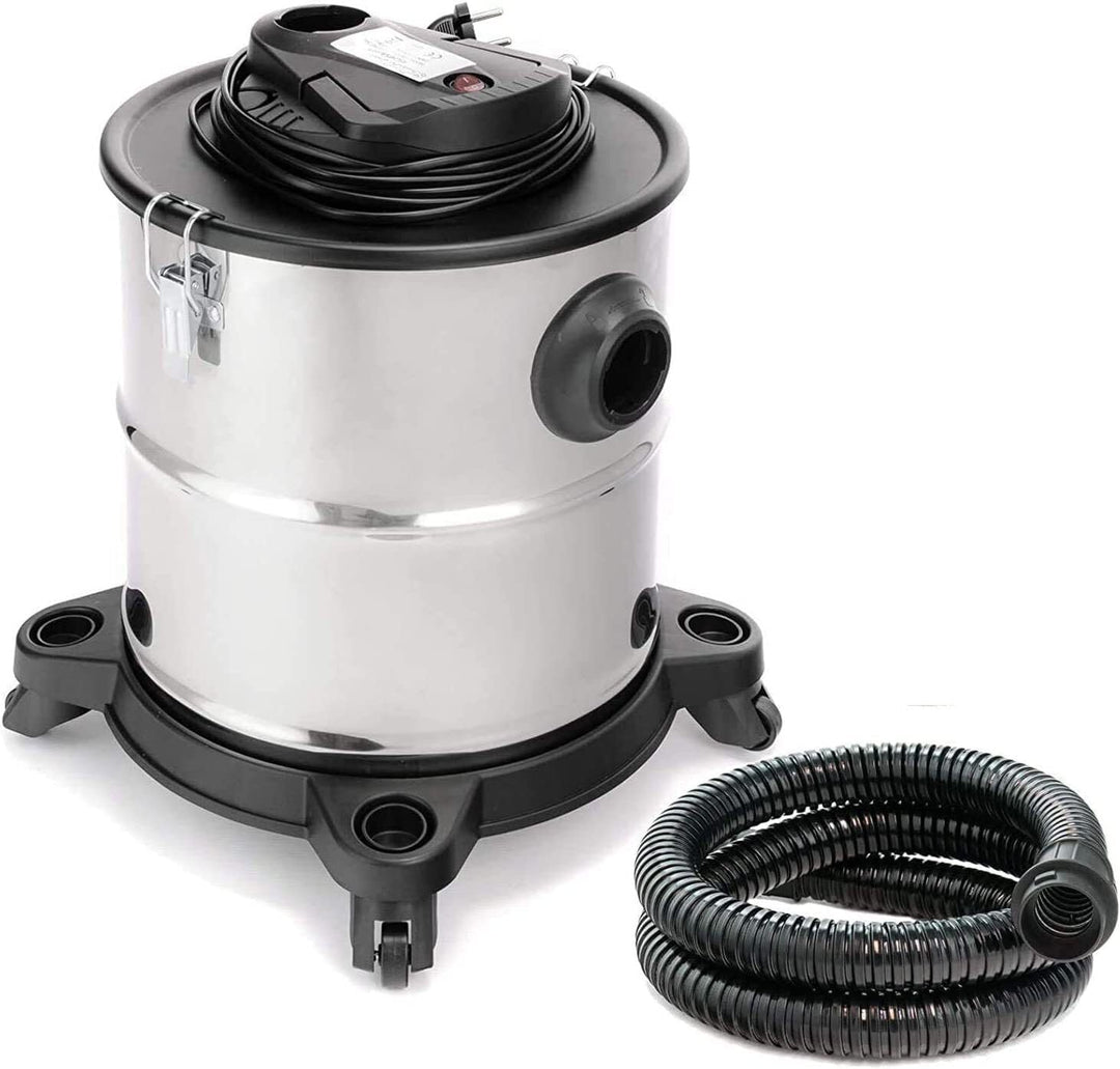 Aschesauger 20L Kaminsauger 1650W + Blasfunktion + DUAL Filter System + 4 Rollen SN121