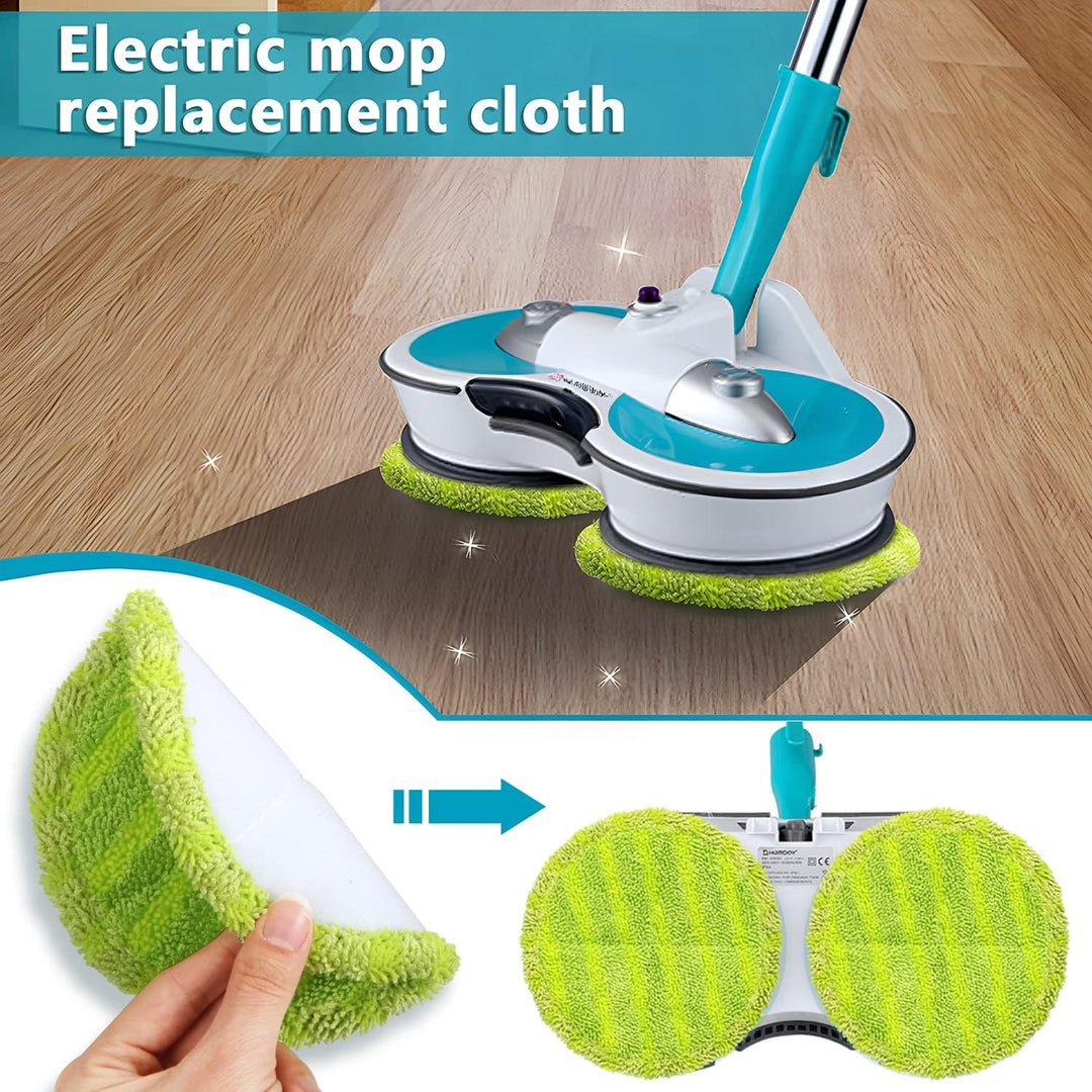 12 Stück 16cm Mikrofaser Pads geeignet für Hurricane M30457, 16cm Universal Elektrische Ersatz Wisch
