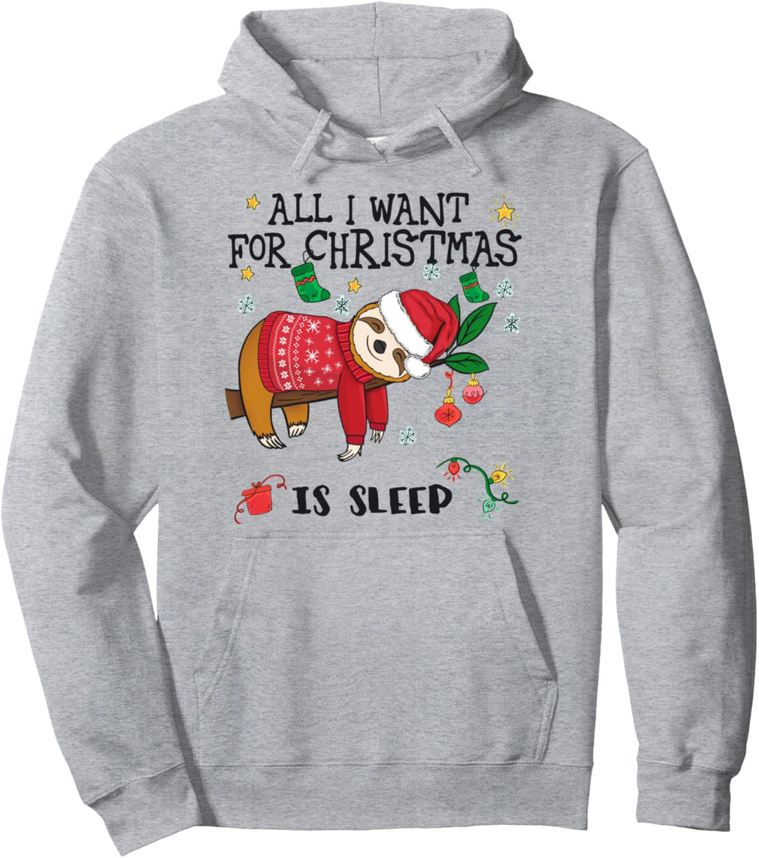 Faultier mit Weihnachtspullover Faultier Spruch Pullover Hoodie