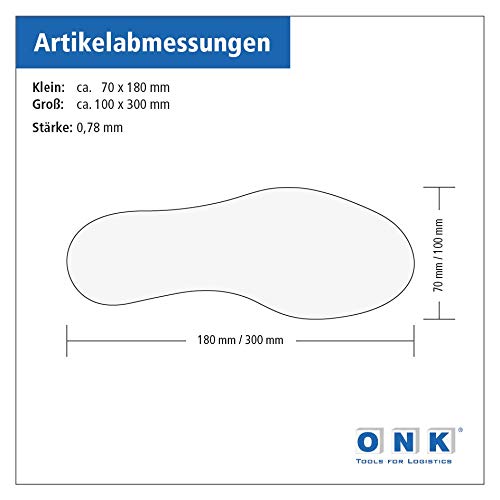 Selbstklebende Bodenmarkierung Fuss/Füsse Paarweise Aufkleber Fussabdrücke Fussabdruck (300 x 100 mm