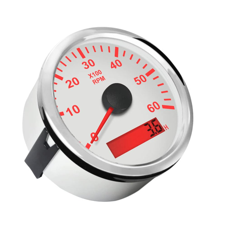 ELING wasserfester Drehzahlmesser und Tachometer, Messgerät, 0-6000 U/min, 85 mm, 9-32 V, mit Hinter