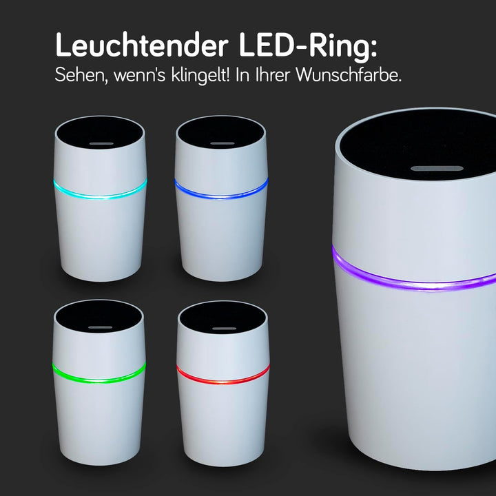 Grothe Mobile Funkklingel Türklingel Funkgong Empfänger ohne Taster Kabellose Türglocke 500m Reichwe