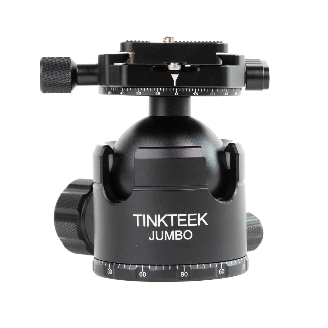 TINKTEEK Jumbo Panorama Kugelkopf Stativkopf 560g 10cm professioneller 360 Grad kompatibel mit Arca