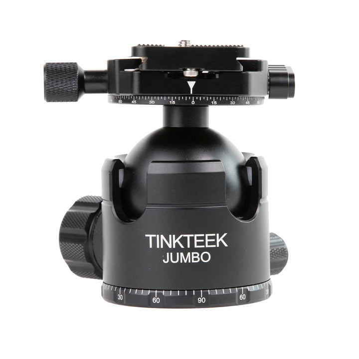 TINKTEEK Jumbo Panorama Kugelkopf Stativkopf 560g 10cm professioneller 360 Grad kompatibel mit Arca