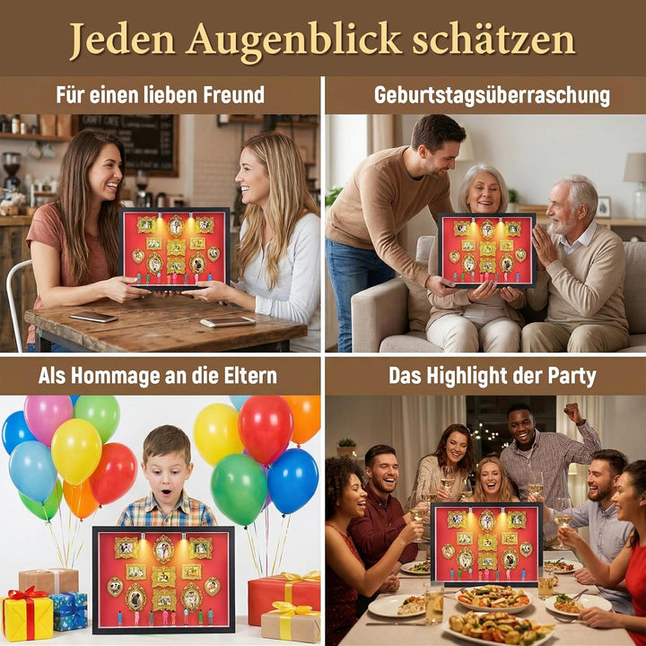 DIY Mini Museum Silhouette Box, Mini Museum Bilderrahmen Vintage,Miniatur Museum of Us mit LED, Schw
