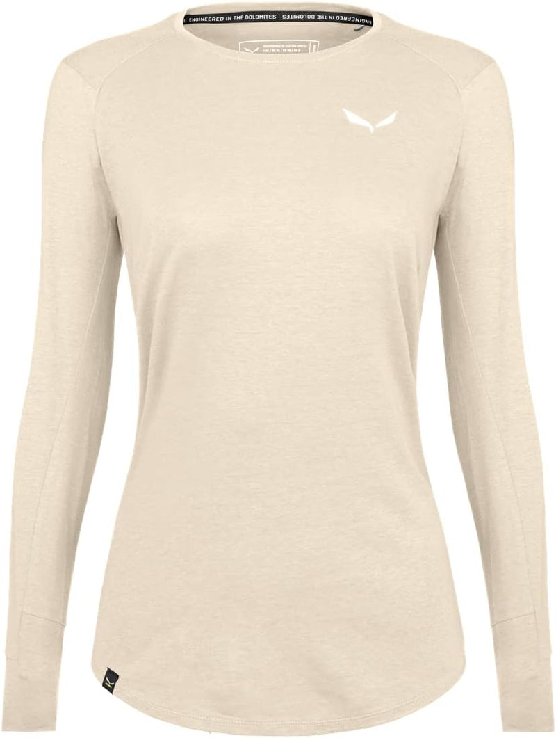 Salewa Damen Lavaredo Hemp W L/S Tee. Tshirt 42 Oatmeal, 42 Oatmeal