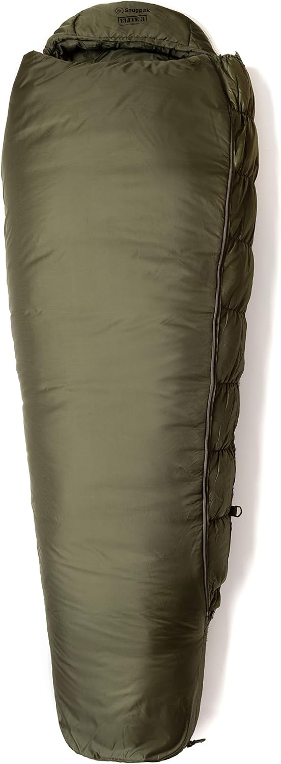 Snugpak Sleeping Bag Softie Elite 3 Schlafsack Oliv, olivgrün, Left Side Zip