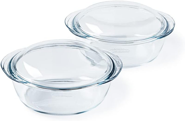 Pyrex® Kollektion 4 in 1 | Bräter aus Borosilikatglas | 2 Stück | Dampfgaren, schnelles und leckeres