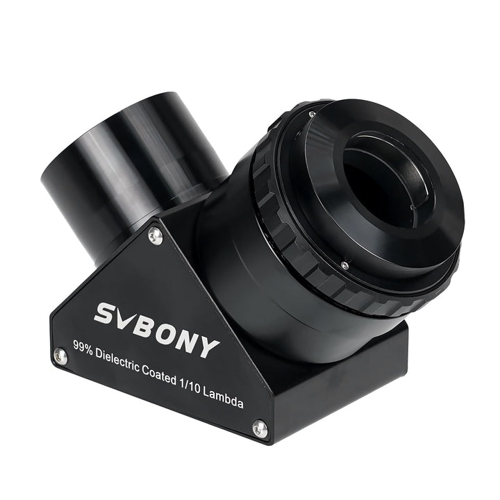 Svbony SV223 Diagonalspiegel, 2" 90° Stern Zenitspiegel mit 1,25" Adapter und Kohlefasermaterial, 99