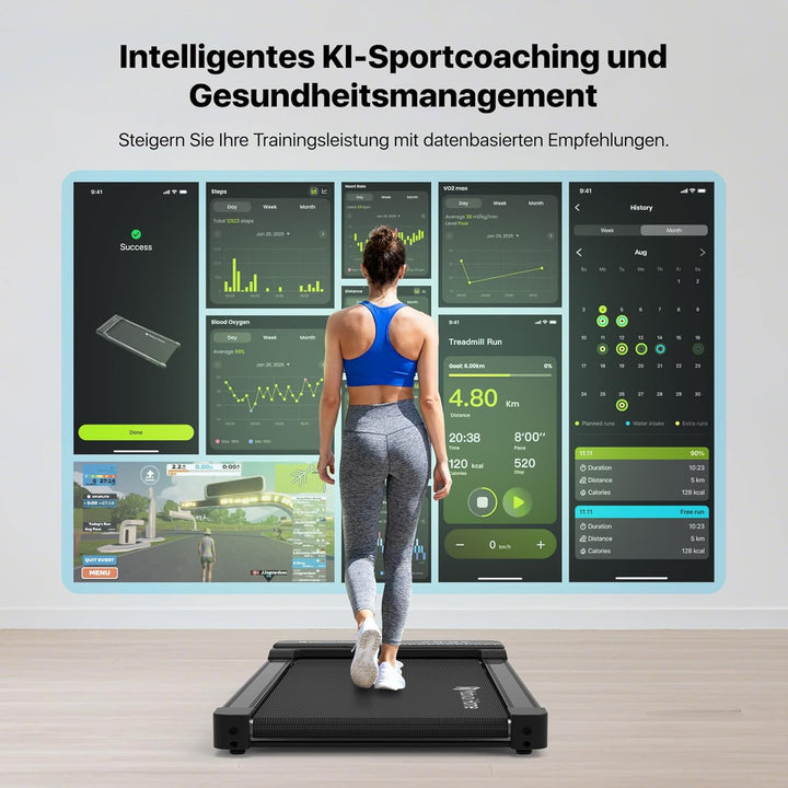 Mobvoi Home Walking Laufband, Walking Pad, Laufband-Schreibtisch, kompakte Laufbänder, 1–6 km/h, tra