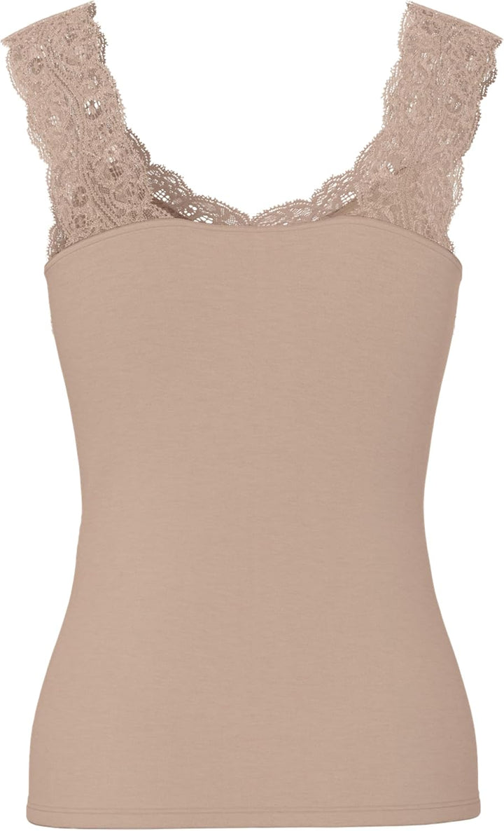 PIECES Female Oberteil PCBARBERA Spitze XL Warm Taupe, XL Warm Taupe