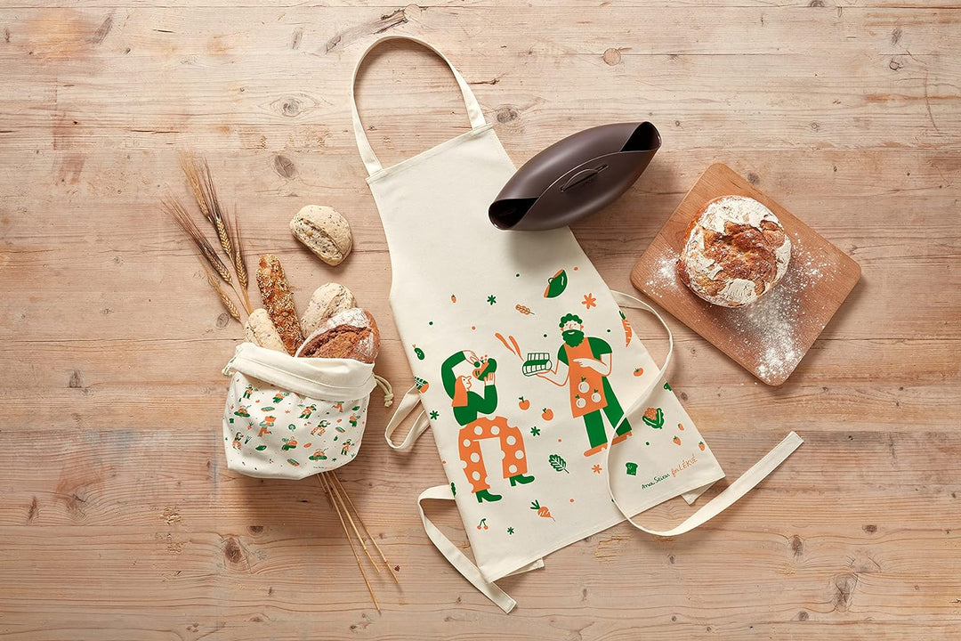 Home Baker Kit Brotbackschale + Schürze + Tasche, Brotbackschale + Schürze + Tasche