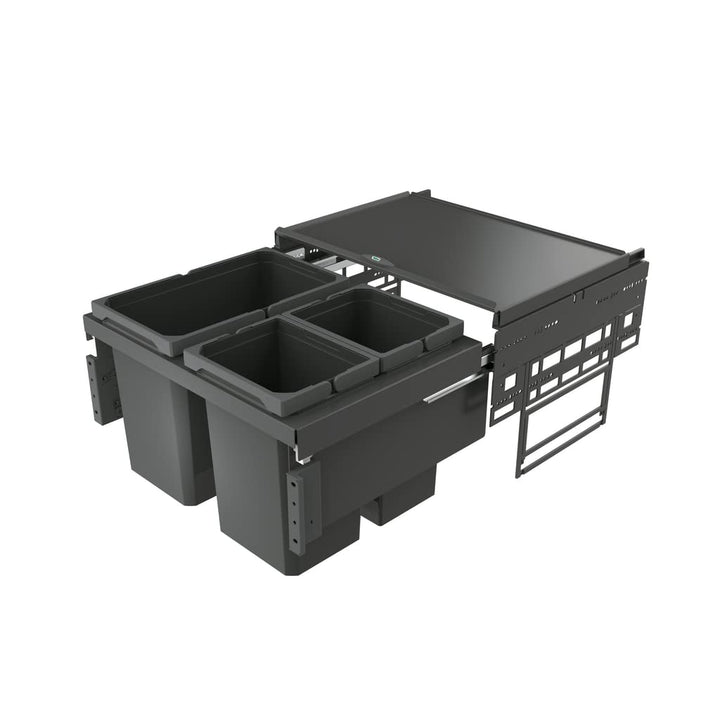 NABER Cox® Base 360 S/600-3 ohne Biodeckel Abfallsammler/Anthrazit / 2x 10 + 1x 22 L