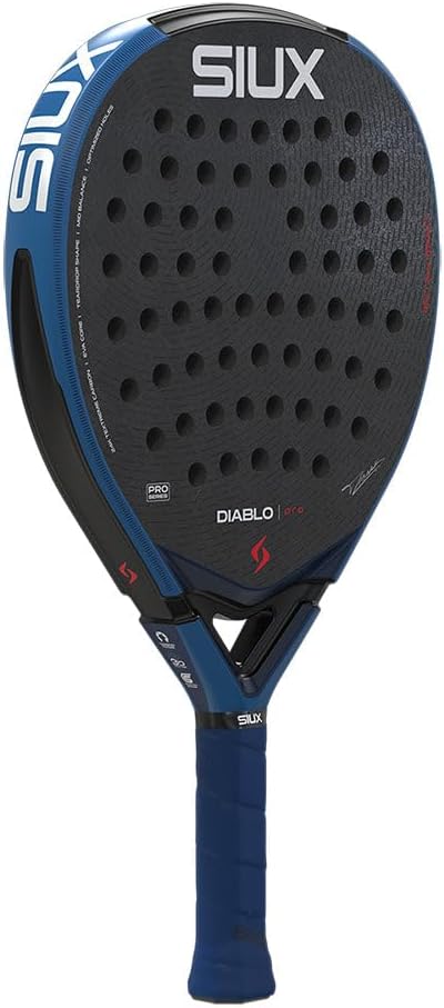 Siux Padelschläger Diablo Pro 2026 Royal Blue Professionelle Tränenform - Balance zwischen Leistung