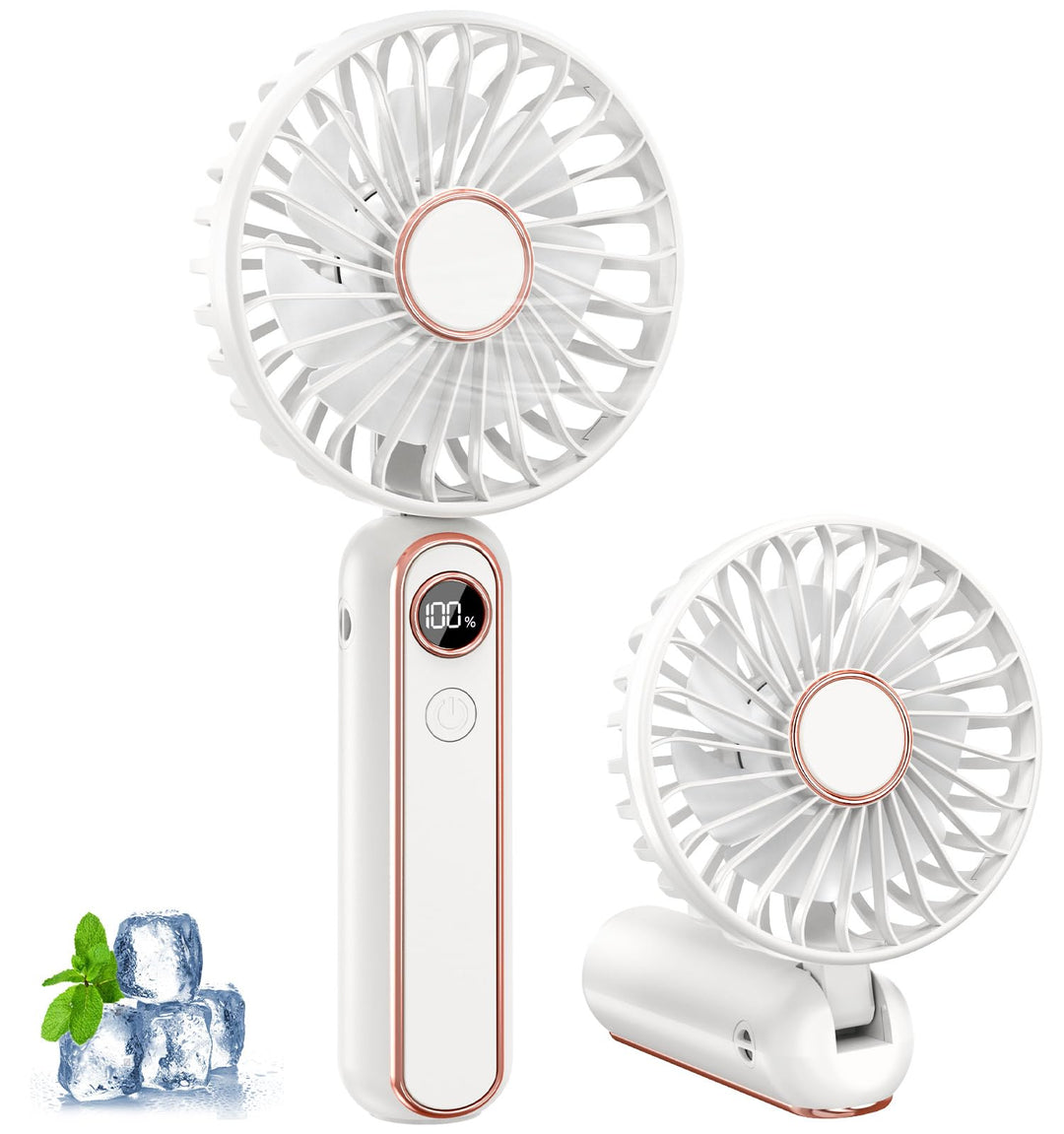 Handventilator, Tragbarer Mini Ventilator, Wiederaufladbar USB Ventilator, Kleiner Ventilator mit 6