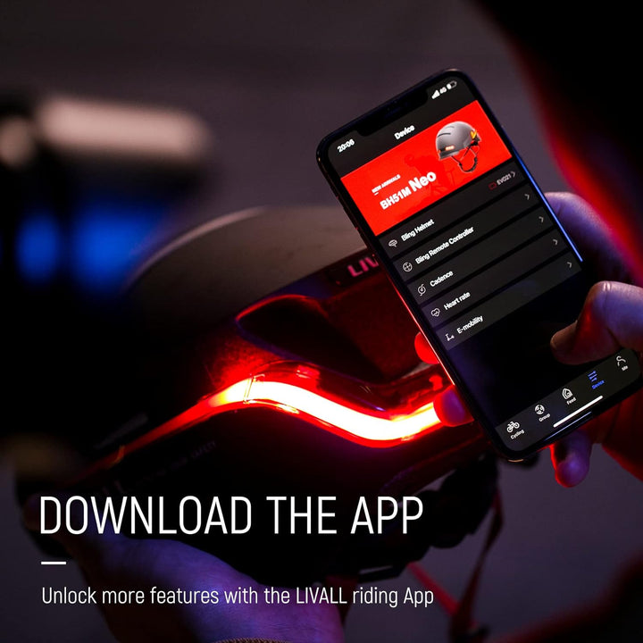 LIVALL EVO21 Smart Fahrradhelm mit Licht, Smart Helm mit Weitwinkellicht | Blinker | Bremswarnleucht