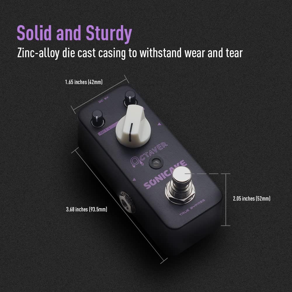 SONICAKE Octave Guitar Pedal Octave Gitarren Bass Effektpedal Analog Classic Octaver True Bypass, Oc
