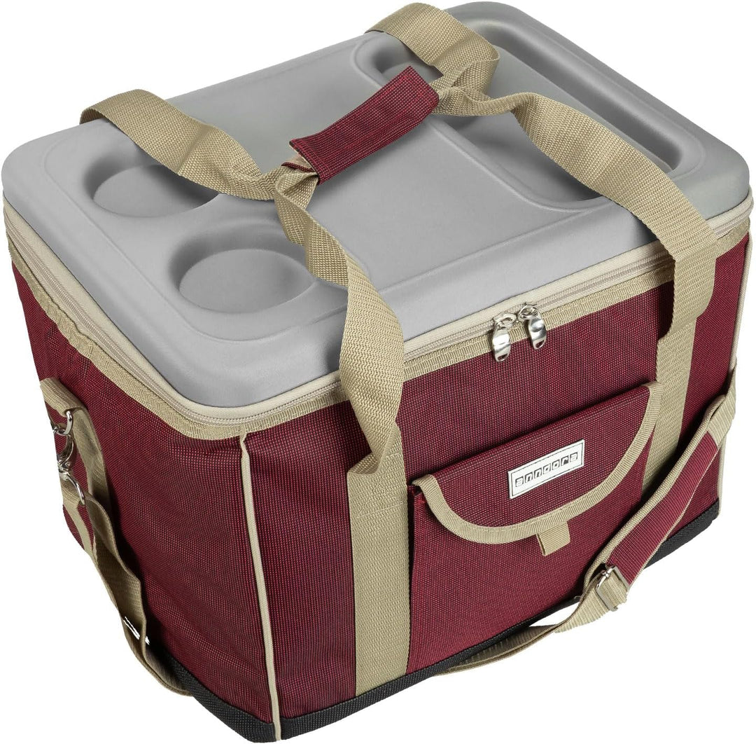 anndora Kühltasche XL 40 Liter - Isotasche Kühlbox Picknicktasche Farbauswahl XL rubinrot, XL rubinr