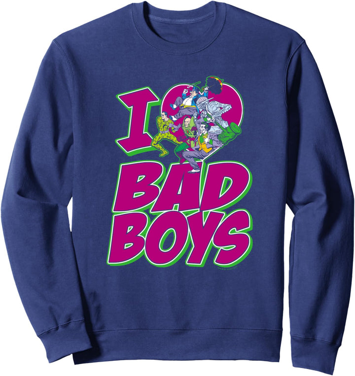 Justice League I Heart Bad Boys Sweatshirt