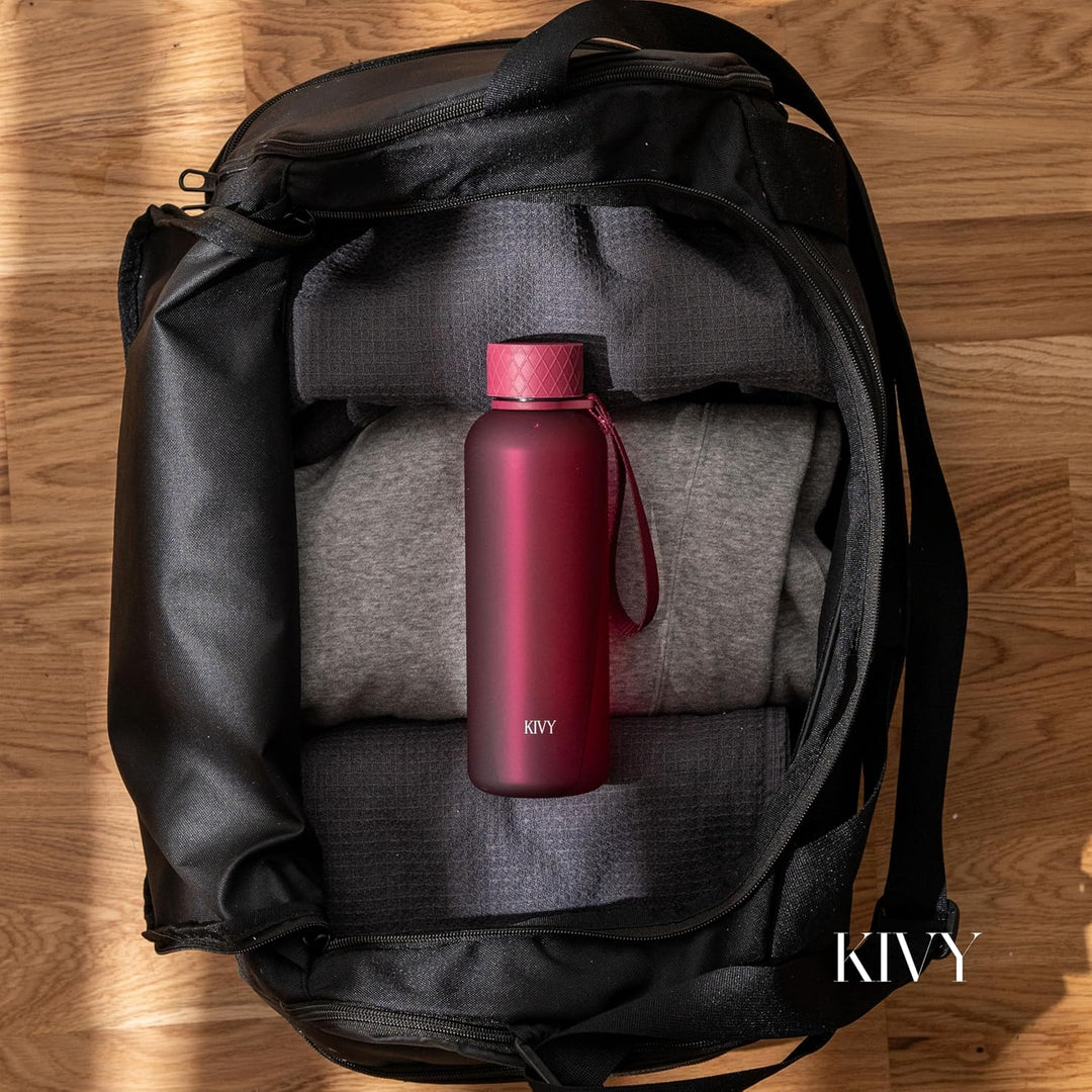 KIVY Trinkflasche 650ml [BPA FREI] Auslaufsicher &amp; Spülmaschinenfest - Wasserflasche für Kinder &amp; Er