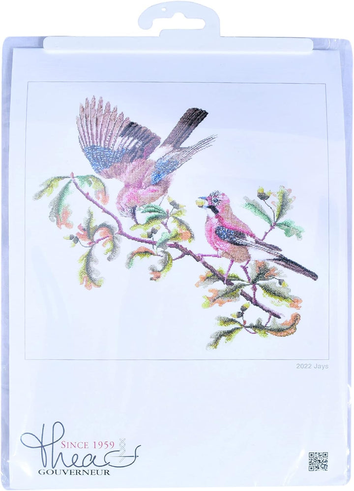 Thea Gouverneur - Kreuzstich-Set - Jay - Leinen - 36 Count - Für Erwachsene - 2022 50x56cm Jay, 50x5
