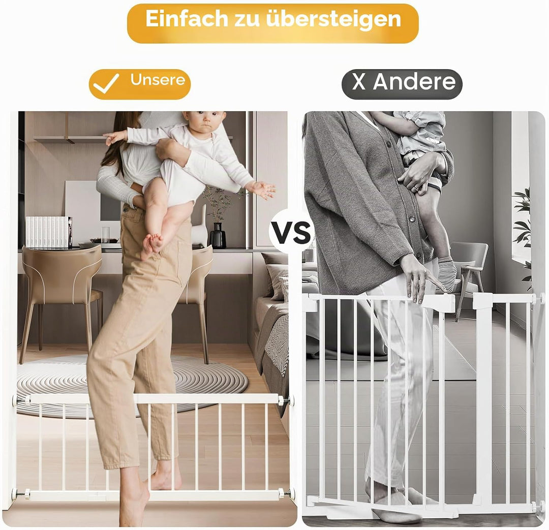 Hundegitter für den Innenbereich, 45,7 cm - 114,3 cm, verstellbar, extra breit, Metall, kurzes Hunde