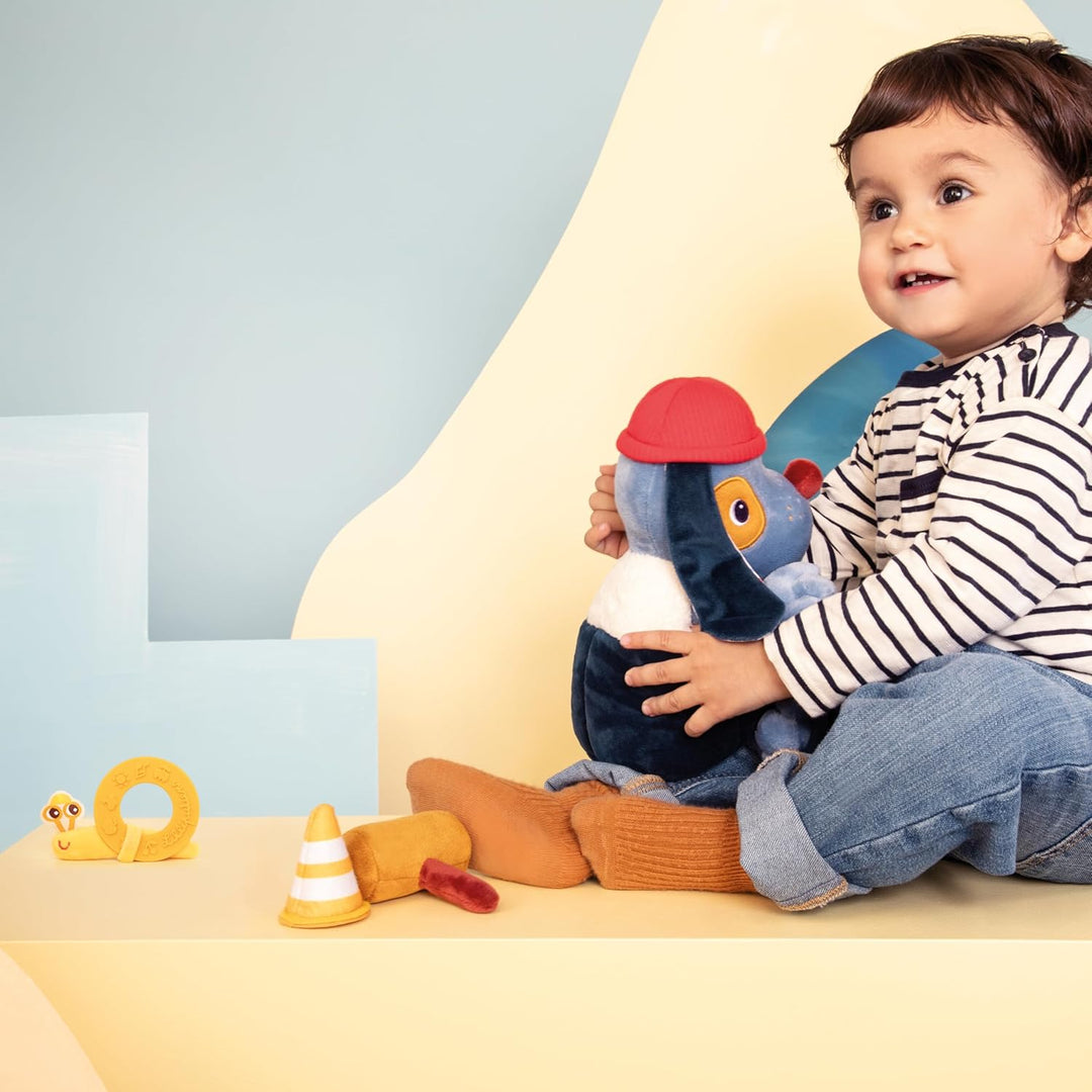 Lilliputiens – Aktivitätsplüschtier Jules der Hund – Babyspielzeug mit Geräuschen, Texturen und Acce