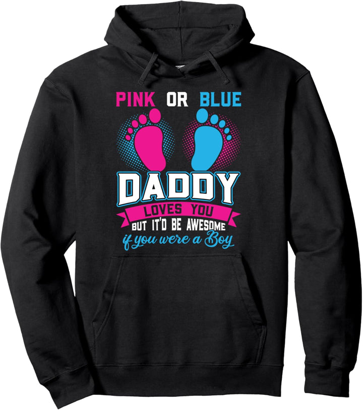 Rosa oder Blau Papa liebt dich Boy-Geschlecht Pullover Hoodie