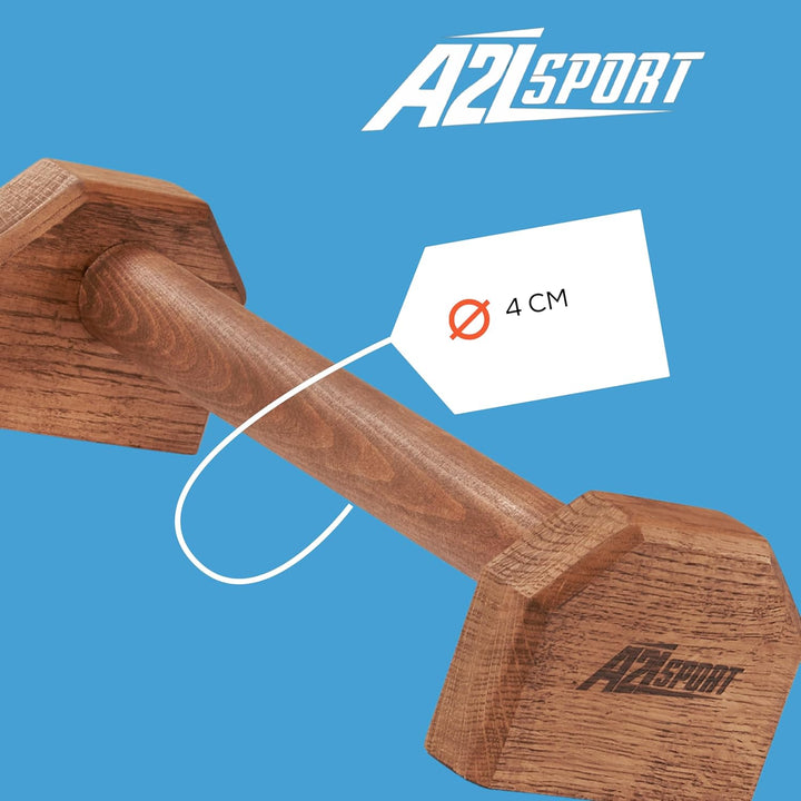 Liegestützgriffe Holz Handstand Griffe - Rutschfeste Parallettes Calisthenics Griffe Liegestütze - P