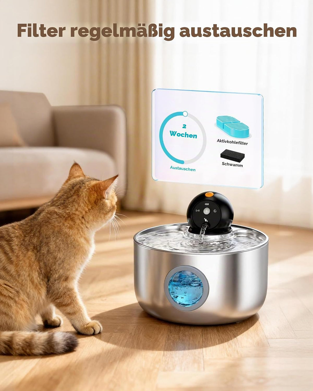 Trinkbrunnen für Katze Filter: Katzen Trinkbrunnen 24 Filter - Wasserbrunnen für Katzen Filter - 12
