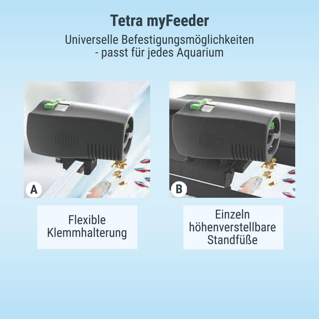 Tetra myFeeder Futterautomat für Zierfische im Aquarium, anthrazit, inklusive Batterien ohne Batteri