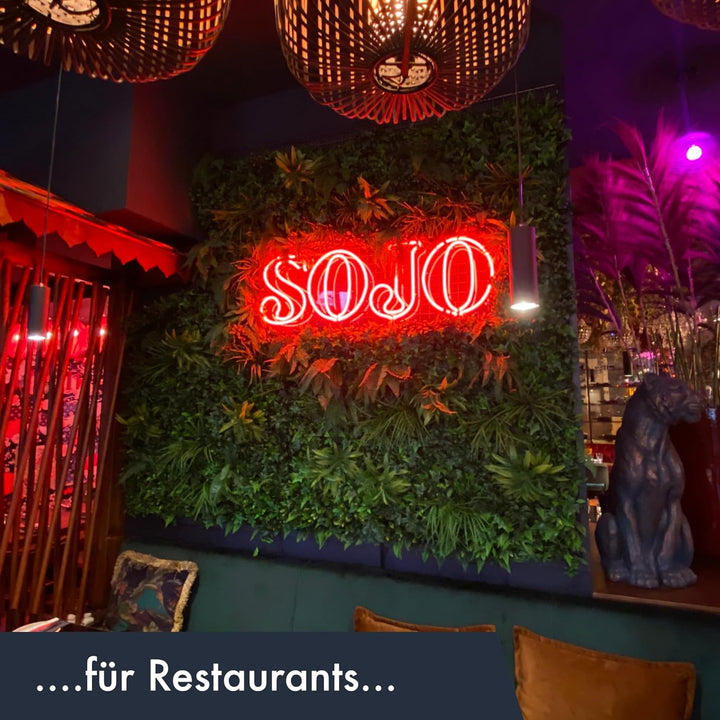 GJS Pflanzenwand: hyperrealistische Pflanzen Wand Matte (1m²) – Vertikaler Garten mit künstlichen Pf